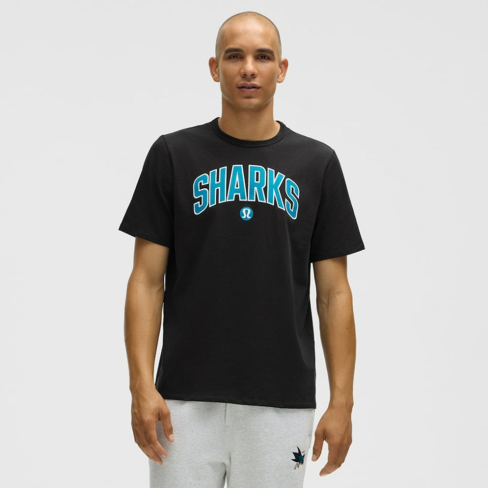 NHL Black|Black San Jose Sharks lululemon Organic Cotton Classic-Fit T-Shirt