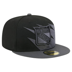 NHL Black New York Rangers New Era Spikes 59FIFTY Fitted Hat