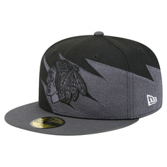 NHL Black Chicago Blackhawks New Era Spikes 59FIFTY Fitted Hat