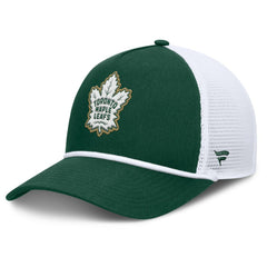 NHL Green/White Toronto Maple Leafs Fanatics Bermuda A-Frame Adjustable Hat