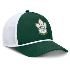 NHL Green/White Toronto Maple Leafs Fanatics Bermuda A-Frame Adjustable Hat