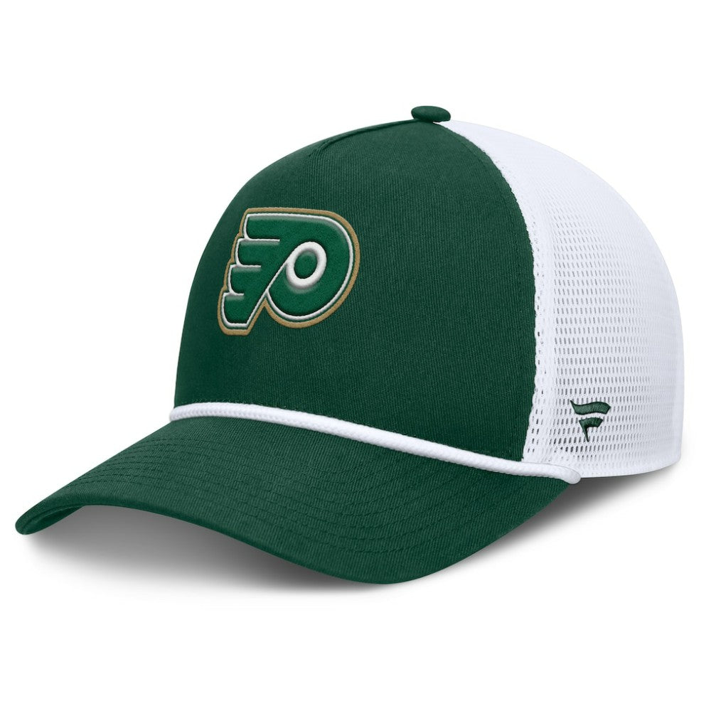 NHL Green/White Philadelphia Flyers Fanatics Bermuda A-Frame Adjustable Hat