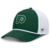 NHL Green/White Philadelphia Flyers Fanatics Bermuda A-Frame Adjustable Hat
