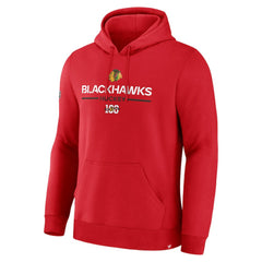 NHL Red Chicago Blackhawks Fanatics Centennial Fleece Pullover Hoodie