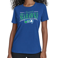 Starter Women's Throwback Arch Stripe T-Shirt - Seattle Seahawks