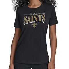 Starter Women's Arch Stripe T-Shirt - New Orleans Saints
