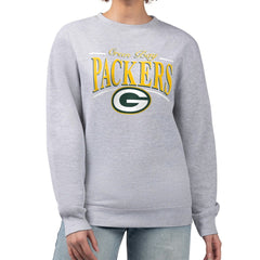 Starter Women's Arch Stripe Fleece Pullover Sweatshirt - Green Bay Packers