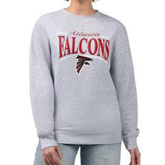 Starter Women's Arch Stripe Fleece Pullover Sweatshirt - Atlanta Falcons