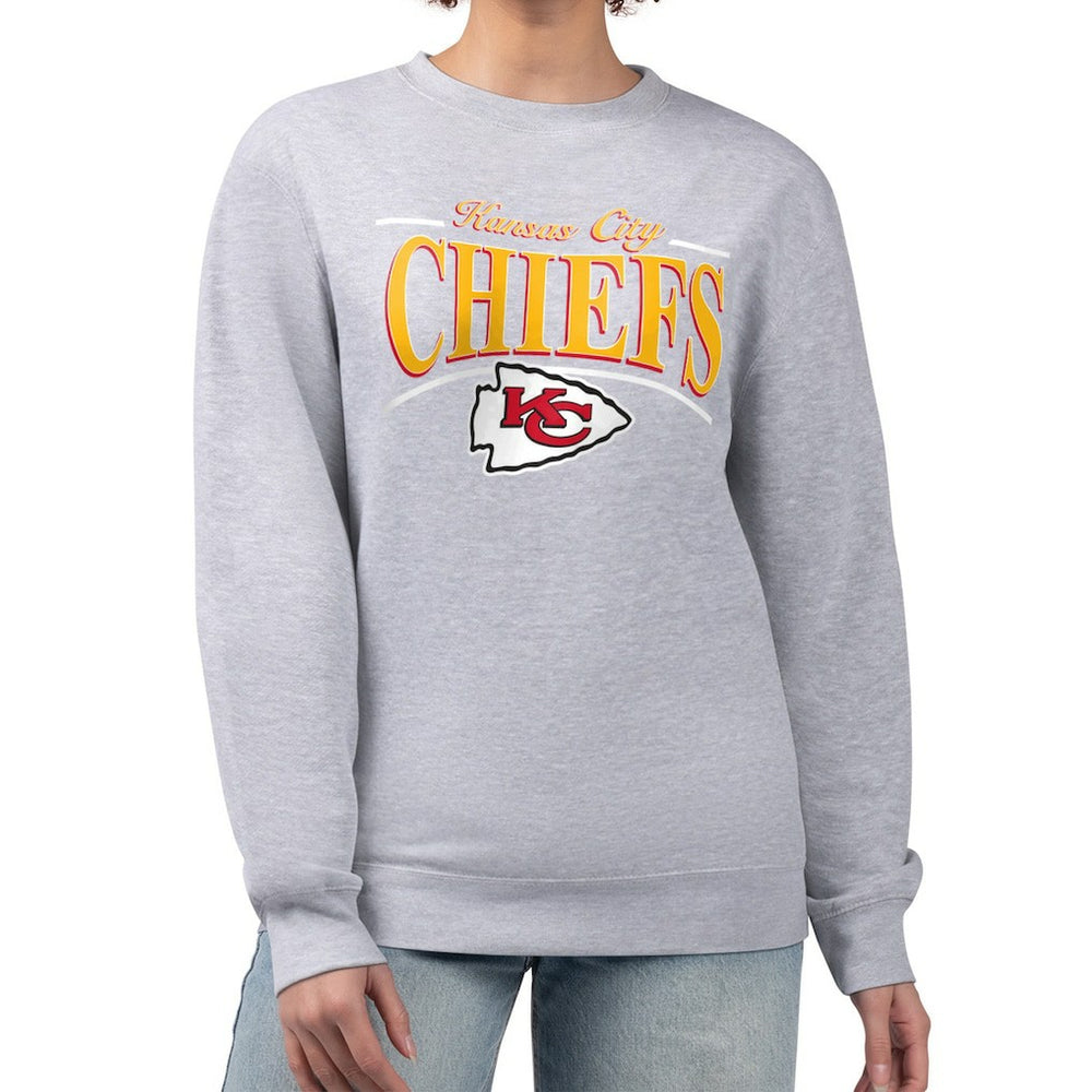 Starter Women's Arch Stripe Fleece Pullover Sweatshirt - Kansas City Chiefs