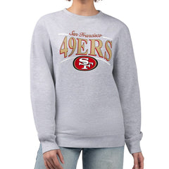 Starter Women's Arch Stripe Fleece Pullover Sweatshirt - San Francisco 49ers