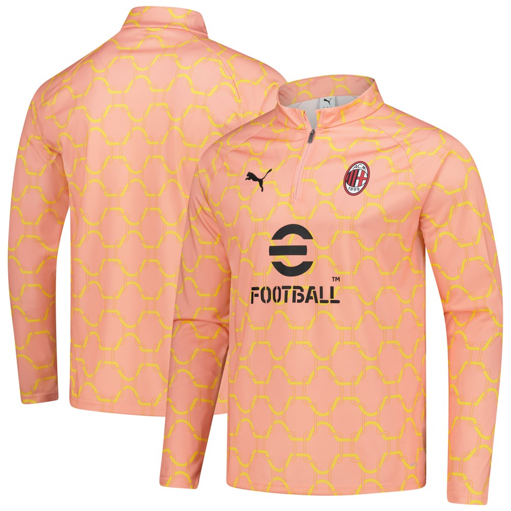 AC Milan 2025/26 Pre-Match dryCell Quarter-Zip Top - Puma Light Orange