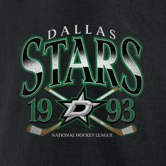 NHL Black Dallas Stars Retro Cross Sticks T-Shirt