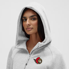 NHL Heathered Core Ultra Light Grey|Heathered Core Ultra Light Grey Ottawa Senators lululemon Women's Scuba Oversized Half-Zip Hoodie
