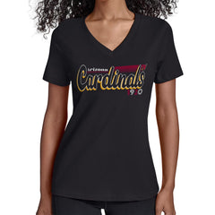 Starter Women's Groovy Script V-Neck T-Shirt - Arizona Cardinals