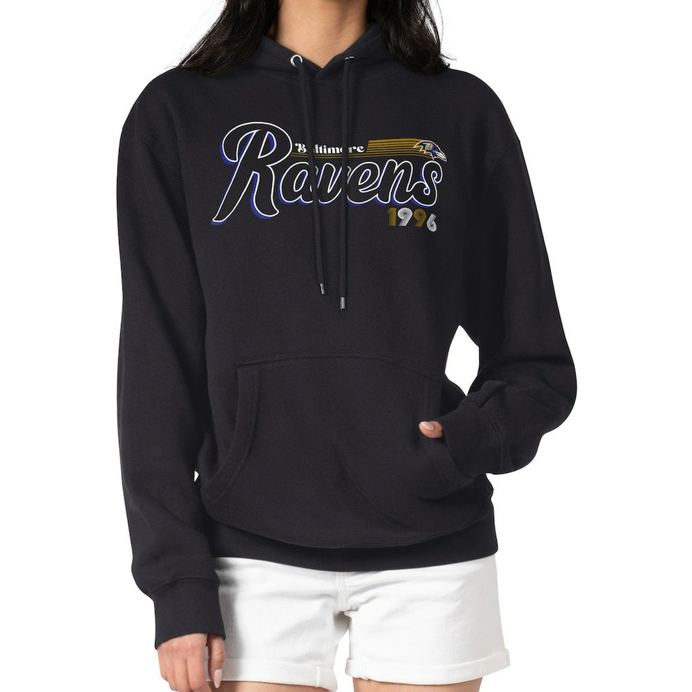 Starter Women's Groovy Script Pullover Hoodie - Baltimore Ravens