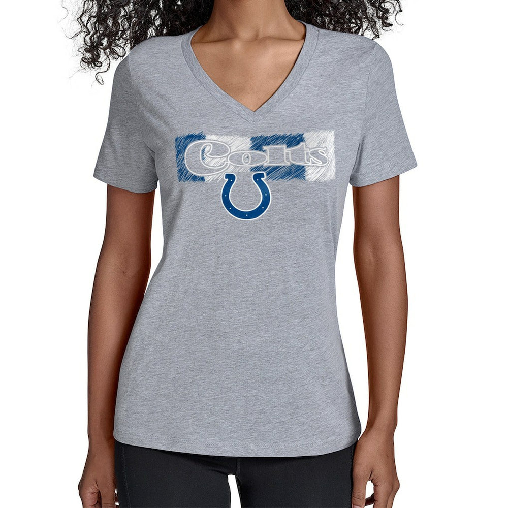 Starter Women's Color Shading V-Neck T-Shirt - Indianapolis Colts