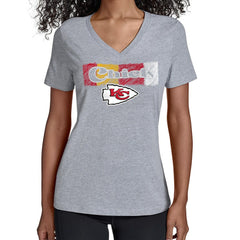 Starter Women's Color Shading V-Neck T-Shirt - Kansas City Chiefs