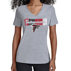 Starter Women's Color Shading V-Neck T-Shirt - Atlanta Falcons