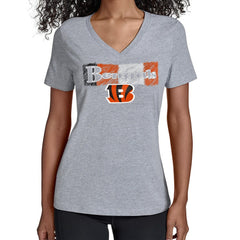 Starter Women's Color Shading V-Neck T-Shirt - Cincinnati Bengals
