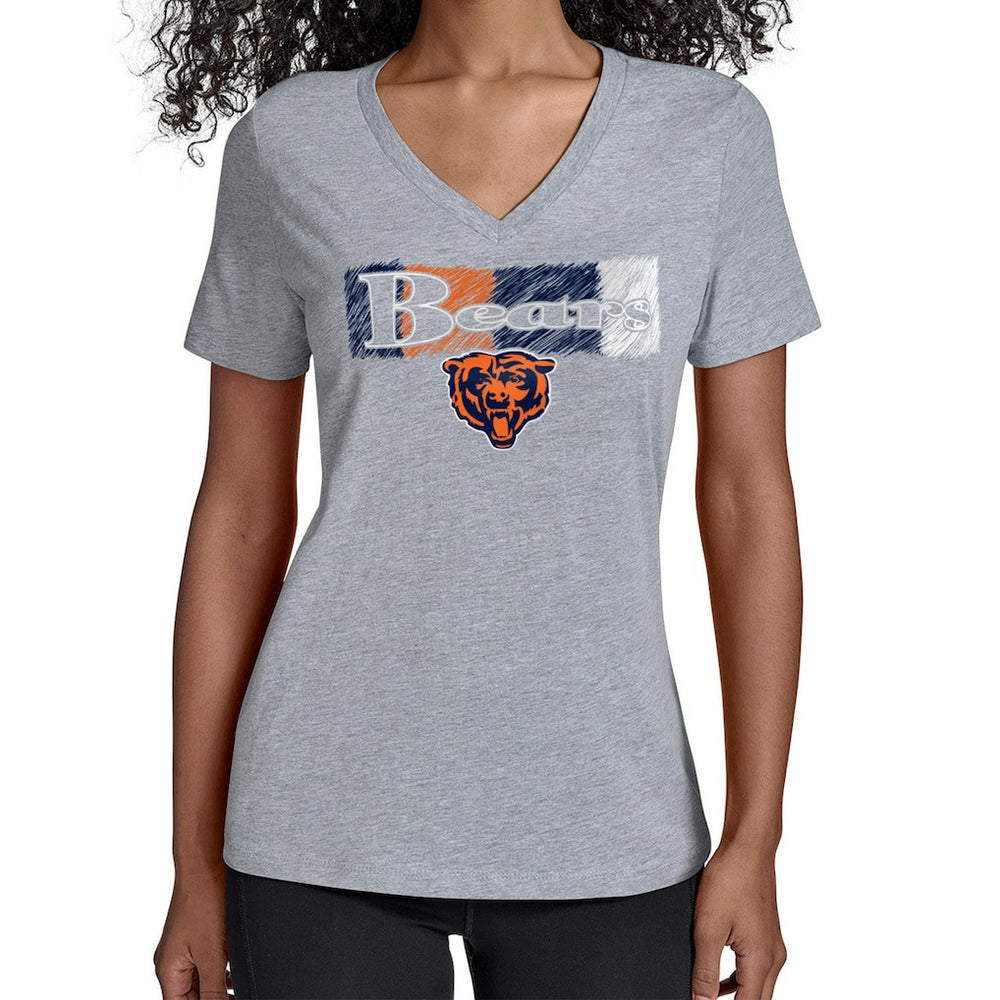 Starter Women's Color Shading V-Neck T-Shirt - Chicago Bears