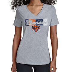Starter Women's Color Shading V-Neck T-Shirt - Chicago Bears