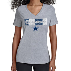 Starter Women's Color Shading V-Neck T-Shirt - Dallas Cowboys