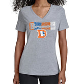Starter Women's Color Shading V-Neck T-Shirt - Denver Broncos