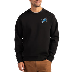 Cutter & Buck Primary Logo Roam Recycled Raglan Pullover Sweatshirt - Detroit Lions