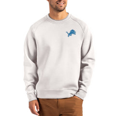 Cutter & Buck Primary Logo Roam Recycled Raglan Pullover Sweatshirt - Detroit Lions