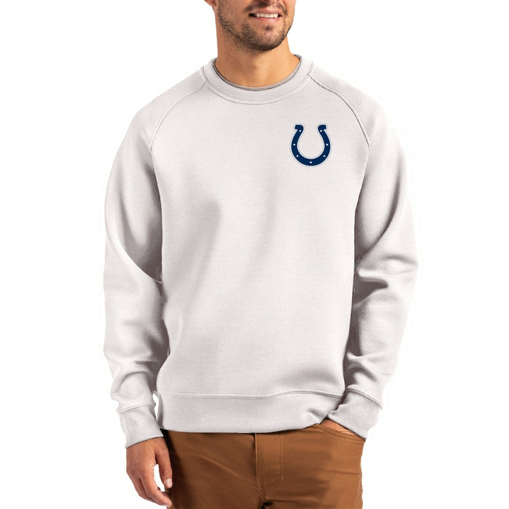 Cutter & Buck Primary Logo Roam Recycled Raglan Pullover Sweatshirt - Indianapolis Colts