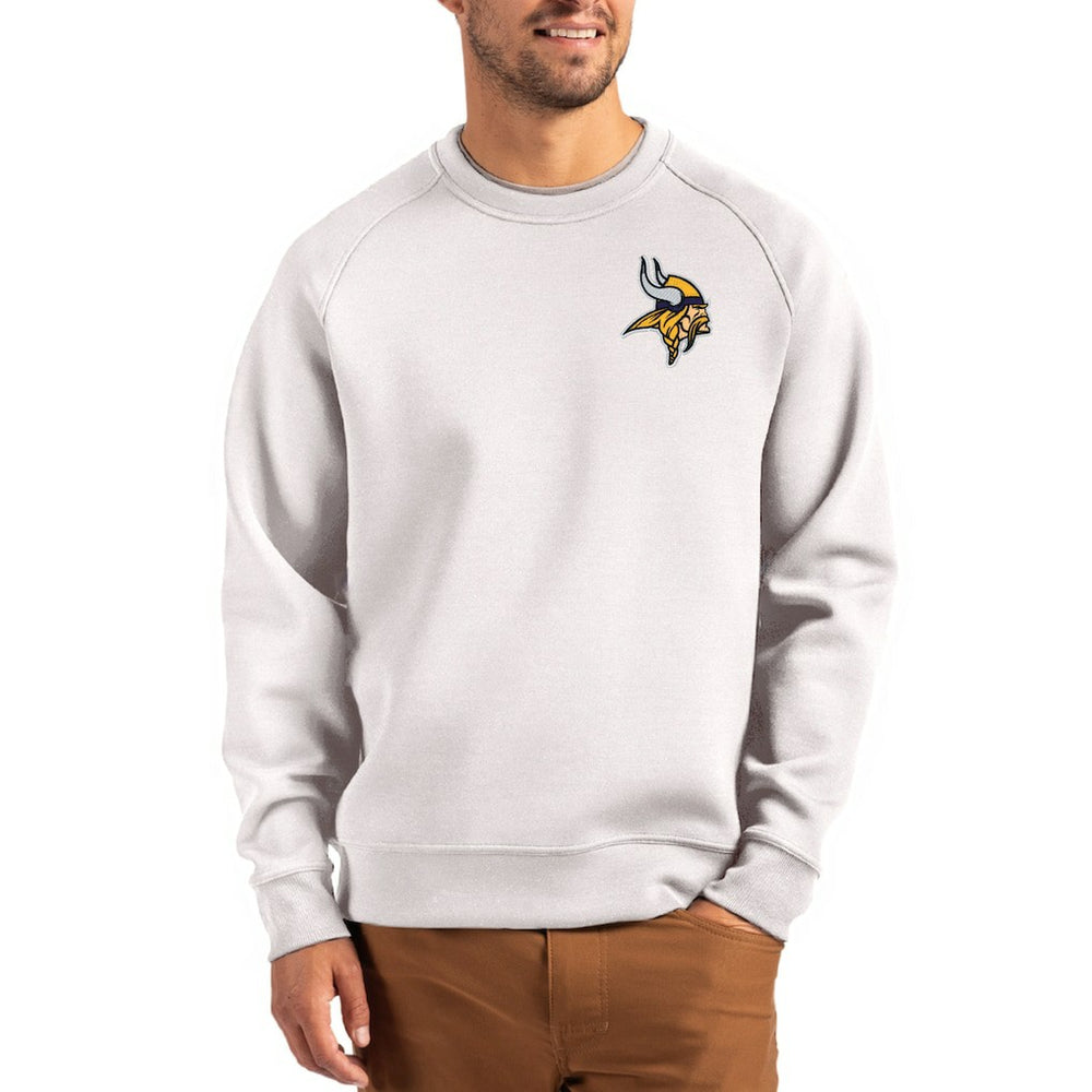 Cutter & Buck Primary Logo Roam Recycled Raglan Pullover Sweatshirt - Minnesota Vikings