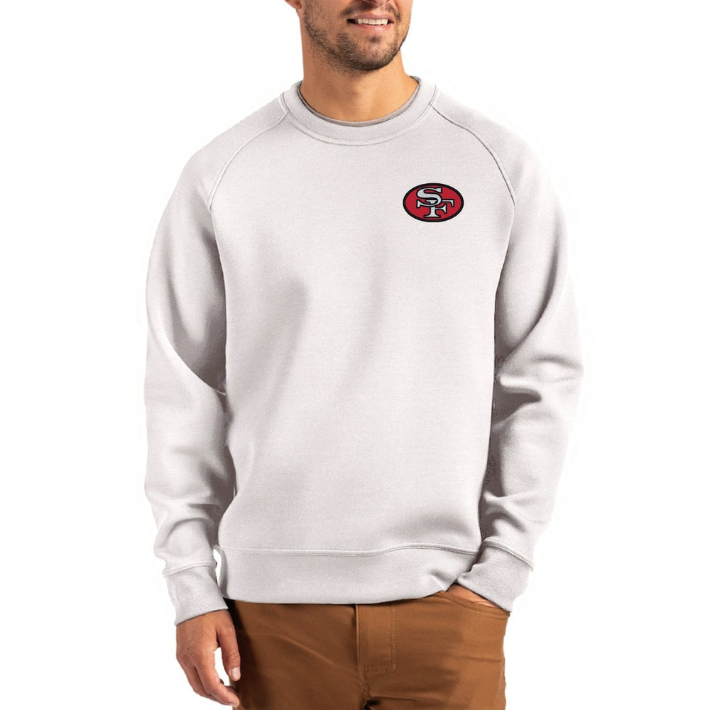Cutter & Buck Throwback Roam Recycled Raglan Pullover Sweatshirt - San Francisco 49ers
