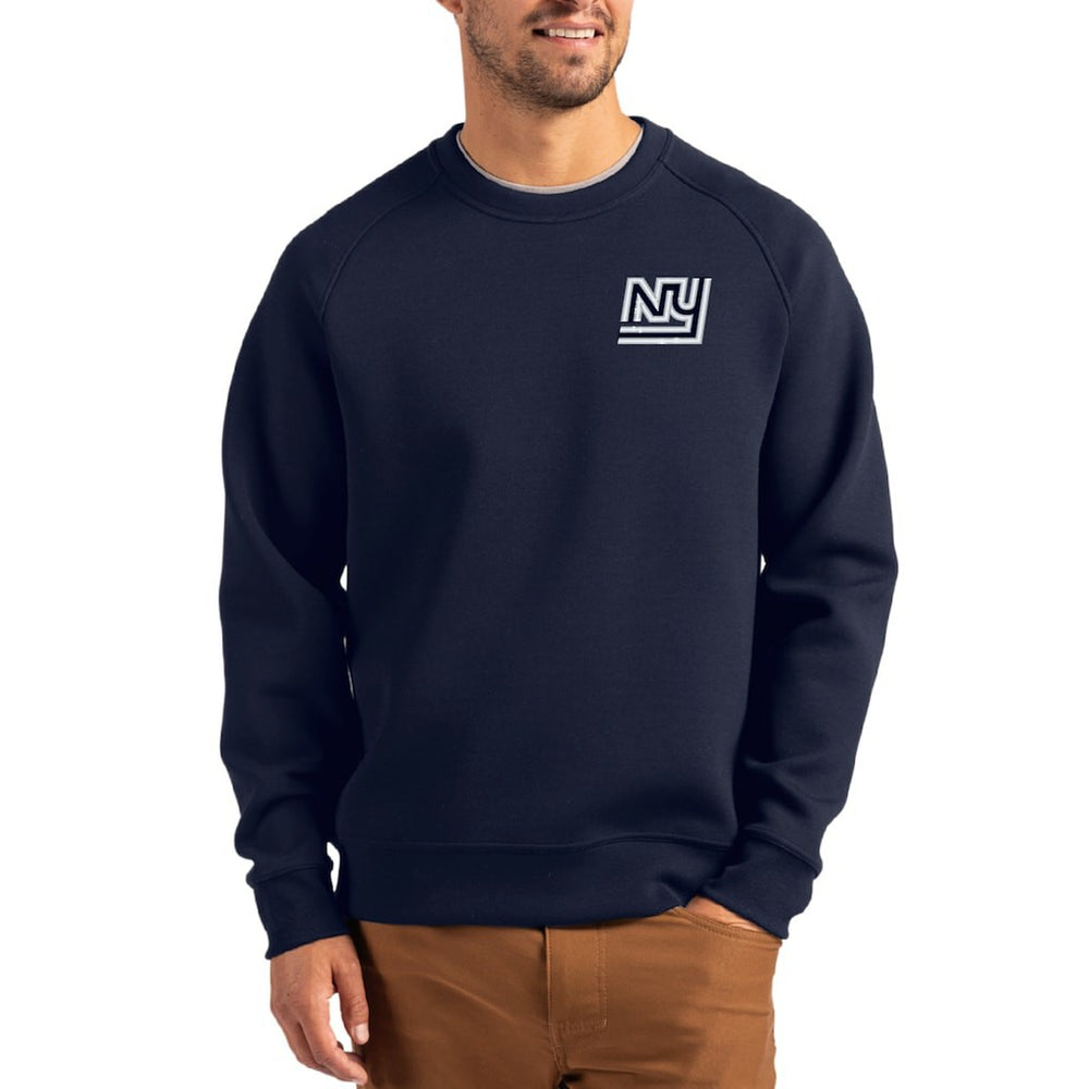 Cutter & Buck Throwback Roam Recycled Raglan Pullover Sweatshirt - New York Giants
