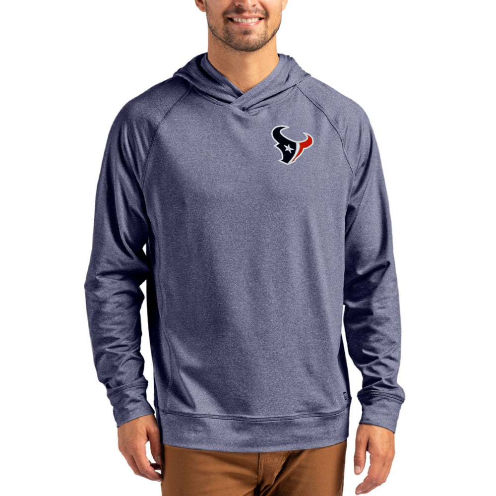 Cutter & Buck Adapt Knit Recycled Raglan Pullover Hoodie - Houston Texans