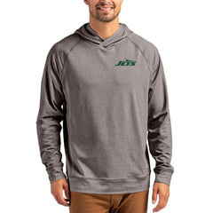 Cutter & Buck Adapt Knit Recycled Raglan Pullover Hoodie - New York Jets
