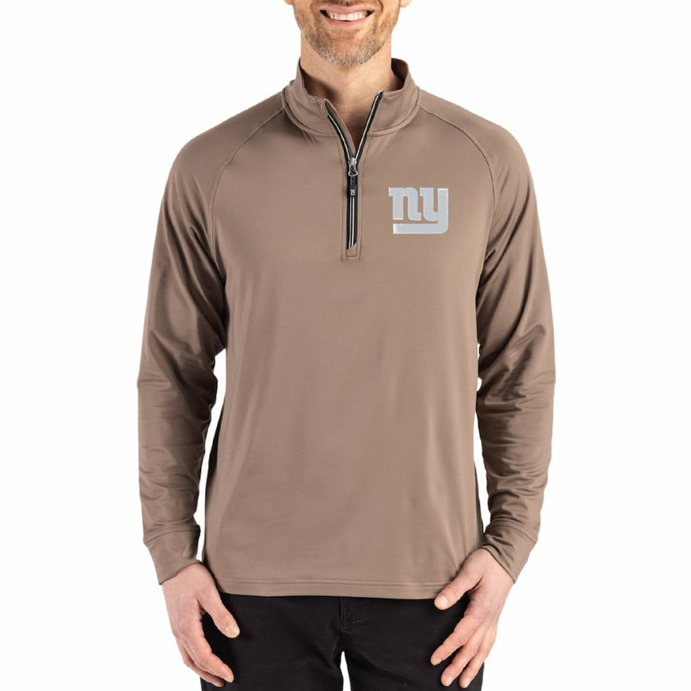 Cutter & Buck Adapt Eco Knit Stretch Recycled Quarter-Zip Pullover - New York Giants