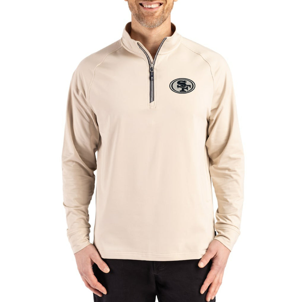 Cutter & Buck Adapt Eco Knit Stretch Recycled Quarter-Zip Pullover - San Francisco 49ers