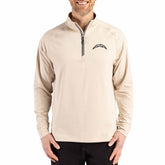 Cutter & Buck Adapt Eco Knit Stretch Recycled Quarter-Zip Pullover - Los Angeles Chargers