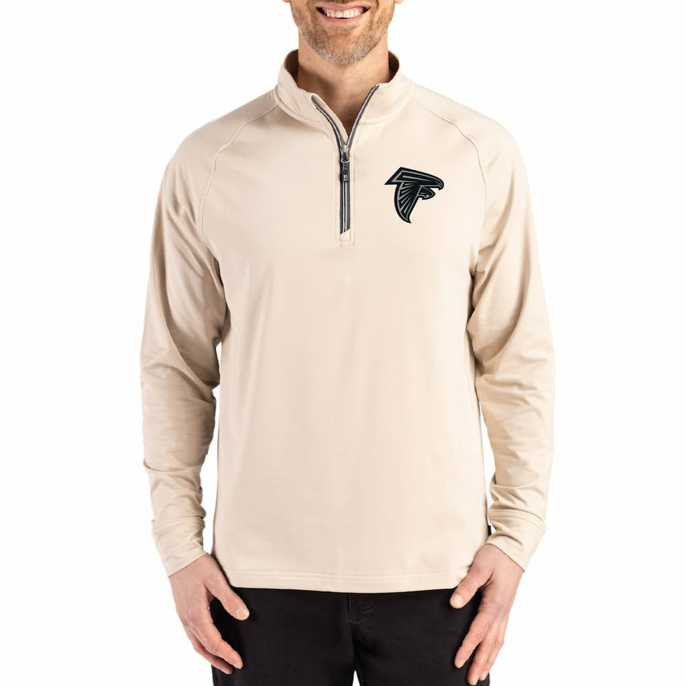 Cutter & Buck Adapt Eco Knit Stretch Recycled Quarter-Zip Pullover - Atlanta Falcons