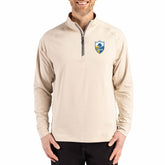 Cutter & Buck Throwback Logo Adapt Eco Knit Stretch Recycled Quarter-Zip Pullover - Los Angeles Chargers