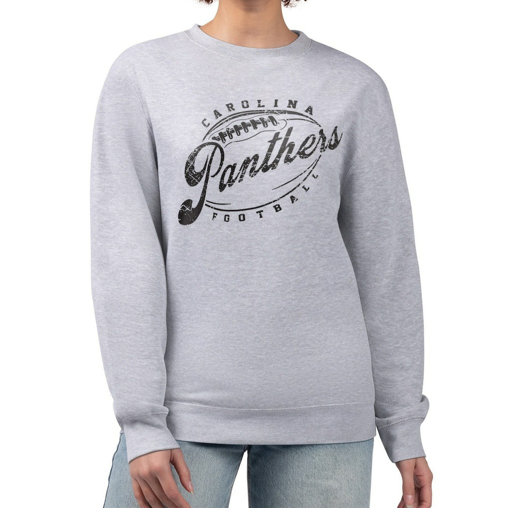 G-III 4Her by Carl Banks Women's Distressed Graphics Fleece Pullover Sweatshirt - Carolina Panthers