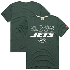 Homage Unisex NFL ASL Collection by Love Sign Tri-Blend T-Shirt - New York Jets