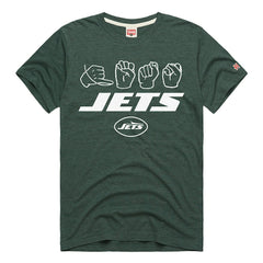 Homage Unisex NFL ASL Collection by Love Sign Tri-Blend T-Shirt - New York Jets