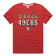 Homage Unisex NFL ASL Collection by Love Sign Tri-Blend T-Shirt - San Francisco 49ers