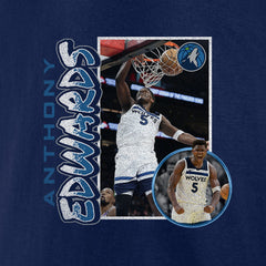 NBA Anthony Edwards Minnesota Timberwolves '90s Player Graphic T-Shirt