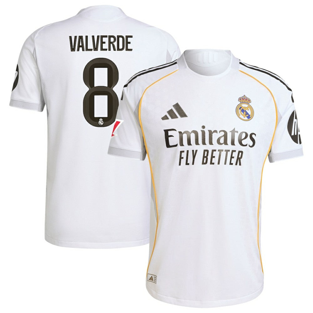 Federico Valverde Real Madrid 2025/26 Home Jersey - Adidas White