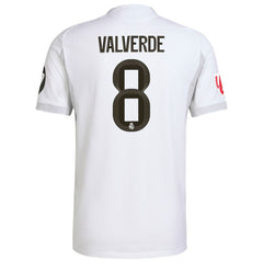Federico Valverde Real Madrid 2025/26 Home Jersey - Adidas White
