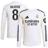 Federico Valverde Real Madrid 2025/26 Home Long Sleeve Jersey - Adidas White