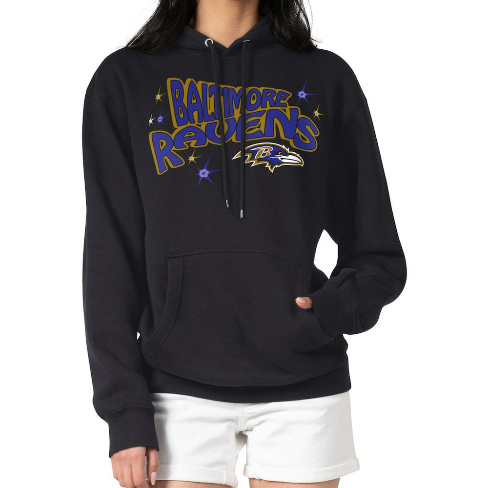 Starter Women's Fireworks Fleece Pullover Hoodie - Baltimore Ravens