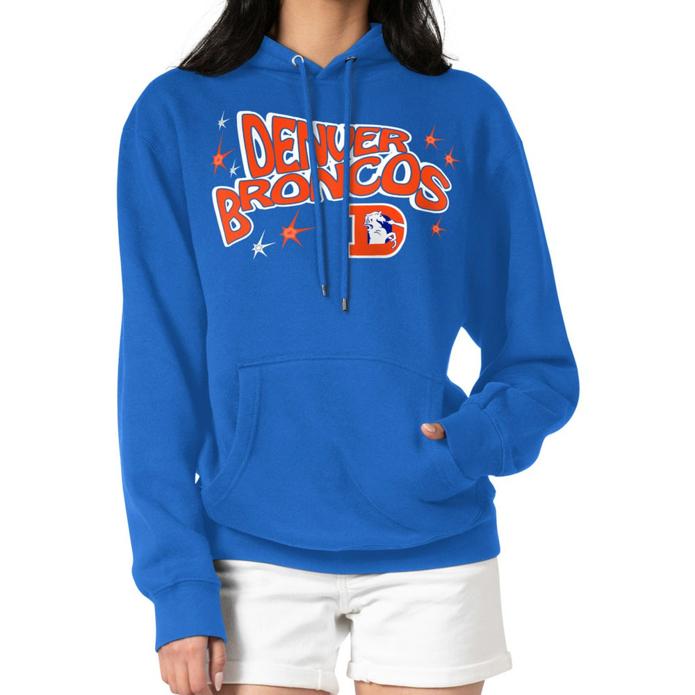 Starter Women's Fireworks Fleece Pullover Hoodie - Denver Broncos